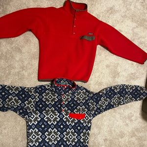 Patagonia synchilla snap t lot of 2 medium